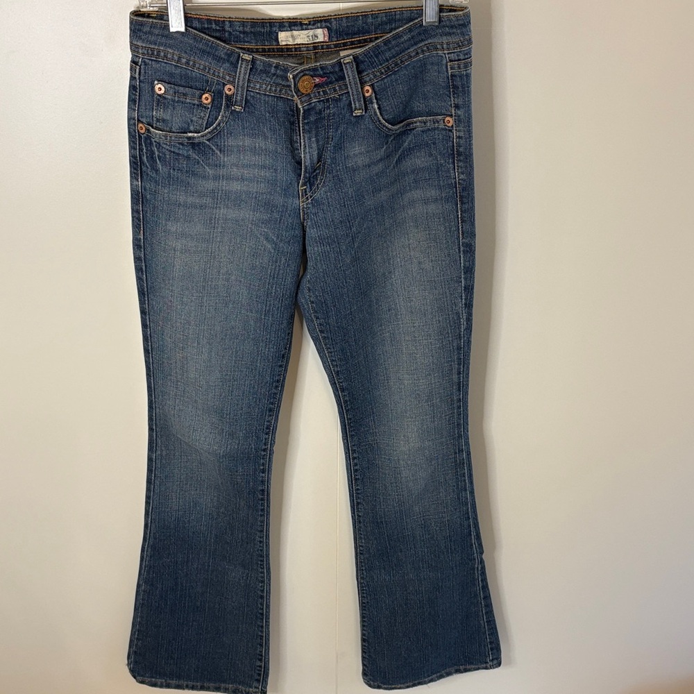 Levi's Classic Blue Superlow Boot Cut 518 Jeans